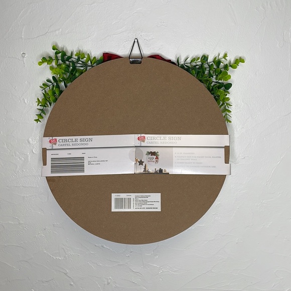 Merry Moments “Gnome For The Holidays” Wooden Circle Sign - Picture 5 of 6